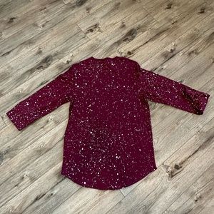 Carbon Long Sleeve Splatter Paint Shirt
